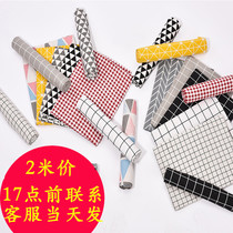 ins Wind cotton linen curtain sofa fabric Background cloth Hanging cloth Nordic Coffee table tablecloth cloth head clearance treatment