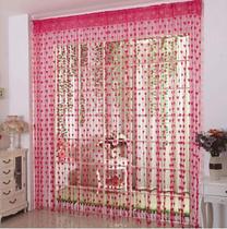 Pastoral wedding line curtain partition entrance curtain decoration love line curtain Peach heart line curtain Heart-shaped line curtain door curtain