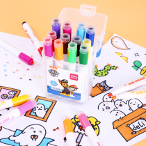 Kindergarten Elementary School Students With Hand-painted 24 Color 36 Color Pen Drawing Suit Seal Washable Watercolor Pen Right-hand Watercolor Pen Suit Children Professional Fine Art Painting Pen Graffiti Non-toxic Safety