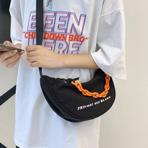 Nylon Skew Satchel Women 2021 New Tide Dumplings Bag Light Small Satchel 100 Lap Single Shoulder Canvas Net Red Tabby Bag