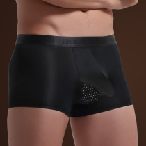 Mens underwear mens four corner Ice Silk breathable quick-drying bag boxer pants thin bottoms head boys summer season size