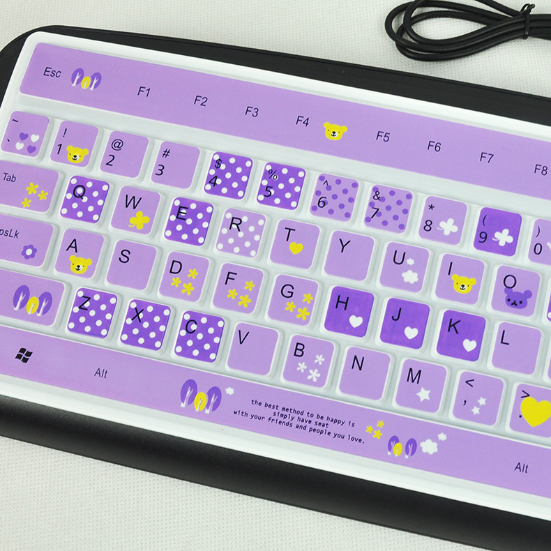 desktop computer keyboard film cartoon color transparent universal keyboard cover keyboard dust protection film