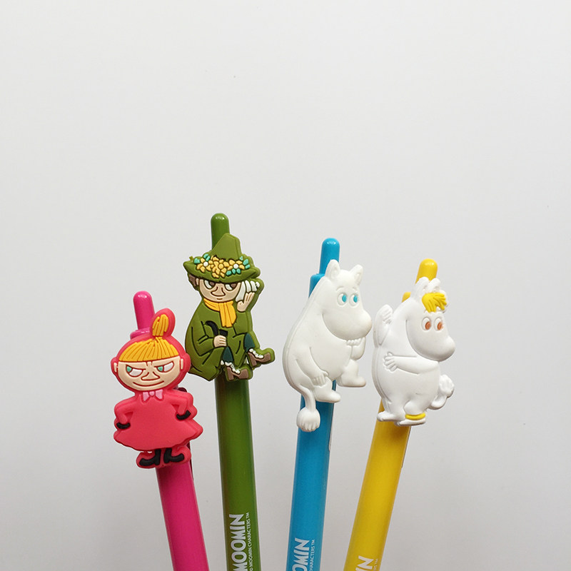 tonight shop 韩国文具 姆明moomin按压黑色水笔中性笔