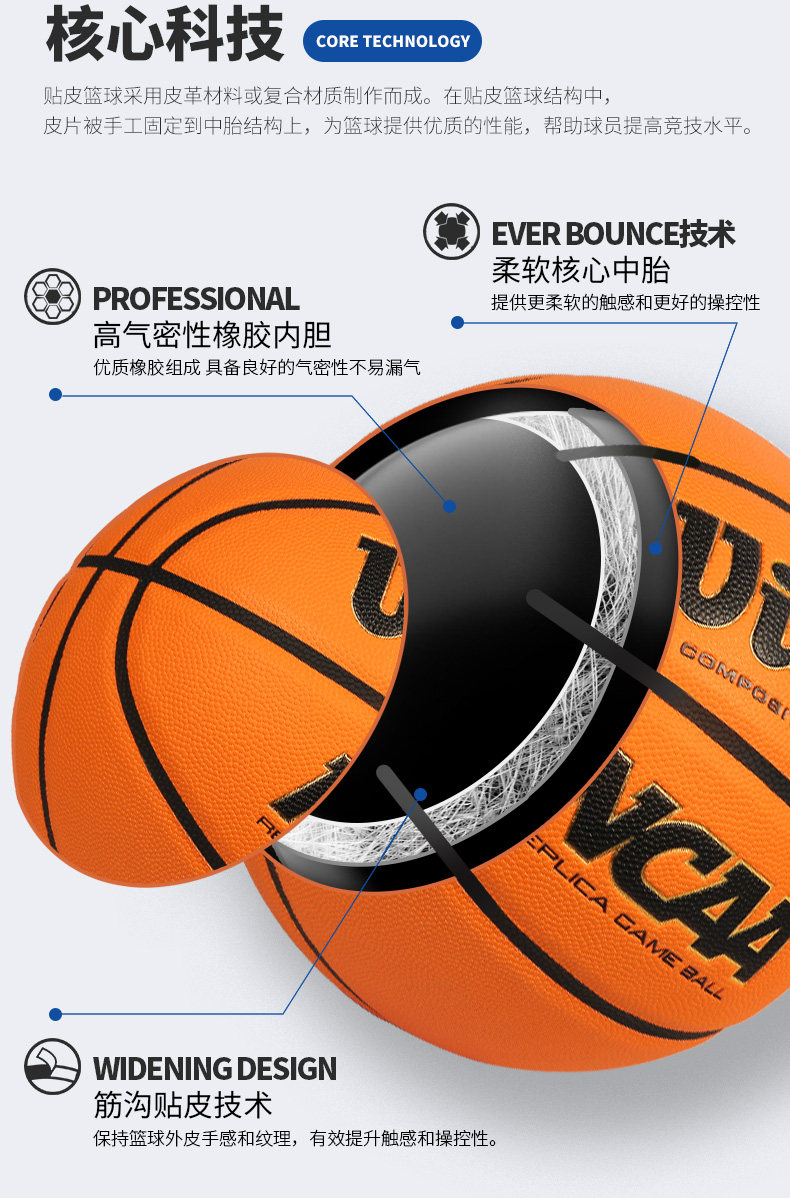 新款官方wilson威尔胜篮球nba比赛专用7号耐磨室内外ncaa复刻0730