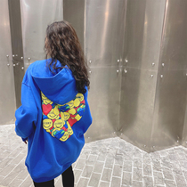XOXO goods king GOODBOY sweater heart-shaped element smiley face print long-sleeved hoodie baby Yang Xying with the same