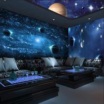 Science Fiction Starry Sky Wall Paper Universe Space Bar Themed Restaurant Wall Hotel Mural Living Room Bedroom Ceiling Wallpaper