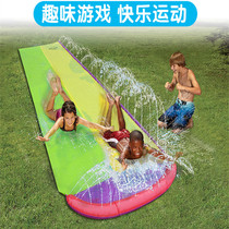 ins children waterslide summer water toys outdoor grass spray water slide bed double surfboard competition game