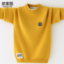 Child Clothing Autumn Winter New Boy Pure Wool Knit Undershirt Child Warm Wire Clothing CUHK Tong Thickened Sweater