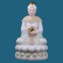 Material Road Lishan no-birth mother Lishan Niangniang Han white jade crafts Taoist home desktop ornaments