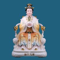 Taishan Grandma Bixia Yuanjun Han White Marble Crafts Idol Taishan Niang home Chinese desktop ornaments