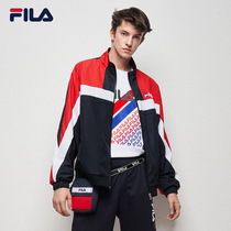 FILA FILA Fiele Men Woven Top 2021 Autumn New Contrast Sports Jacket Trend Sports Coat Men
