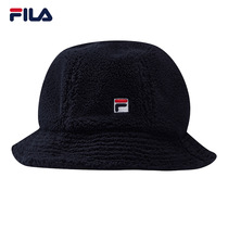 FILA Phila Le official womens round hat female Leisure outdoor fishermans hat trend sunshade hat imitation lamb Velvet