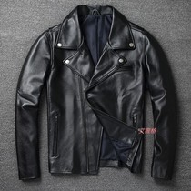 Harelocomotive Clothing Imported Head Layer Cow Leather Genuine Leather Leather Clothing Mens Jacket Turning for Thickening Jacket for Young Thickened Jacket