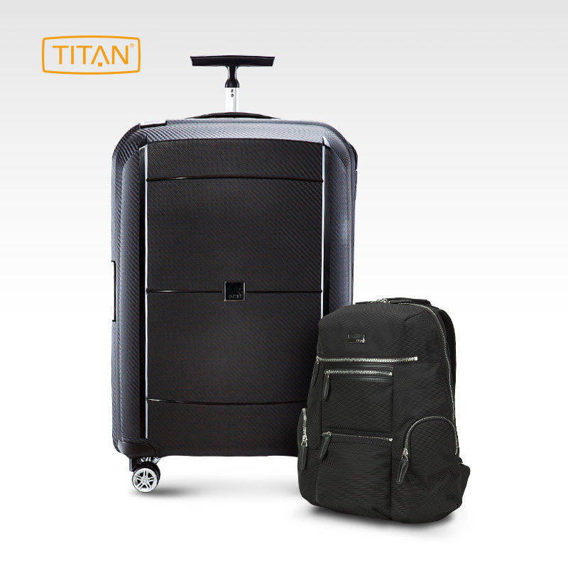 titan钛德 德国20寸拉杆箱万向轮 背包双肩包套装男女通用