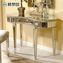Mirror dressing table porch bar mirror furniture European furniture Oval neo-classical 0964