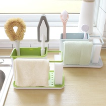 Towel rack Rag rack Sponge cleaning ball storage rack Plastic drain rack Kitchen household countertop storage rack