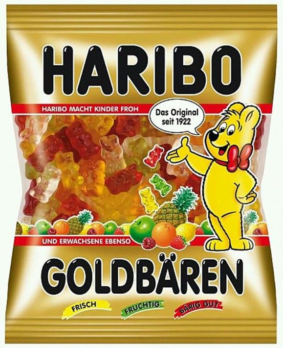 德国haribo哈瑞宝经典小熊混合水果软糖橡皮糖200g金熊/蛋糕装饰