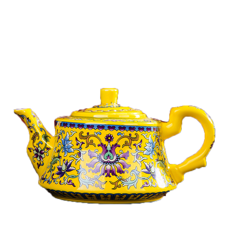Jingdezhen ceramic teapot single pot of enamel kettle antique teapot furnishing articles in a small pot of 450 ml