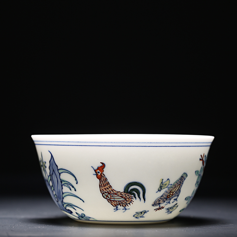 Jingdezhen ceramics in chicken color bucket cylinder cup master kung fu tea cups kung fu tea tea cup