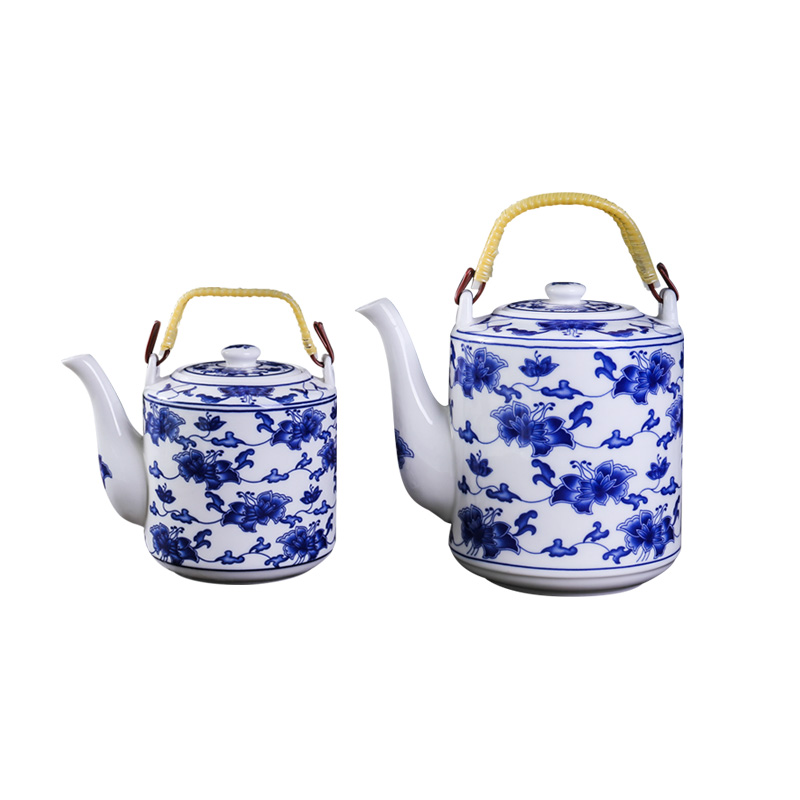 Jingdezhen porcelain ceramic teapot high - capacity cool large blue and white porcelain kettle cold girder teapot household kettle