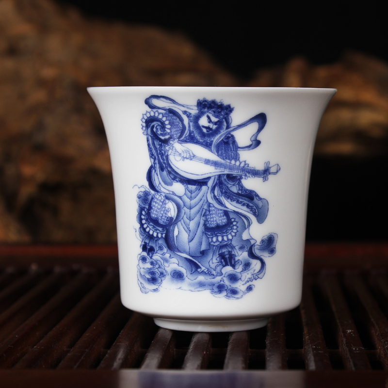 Quality jue jingdezhen blue and white in the high white glaze Quality sample tea cup cup cup koubei ceramic cup
