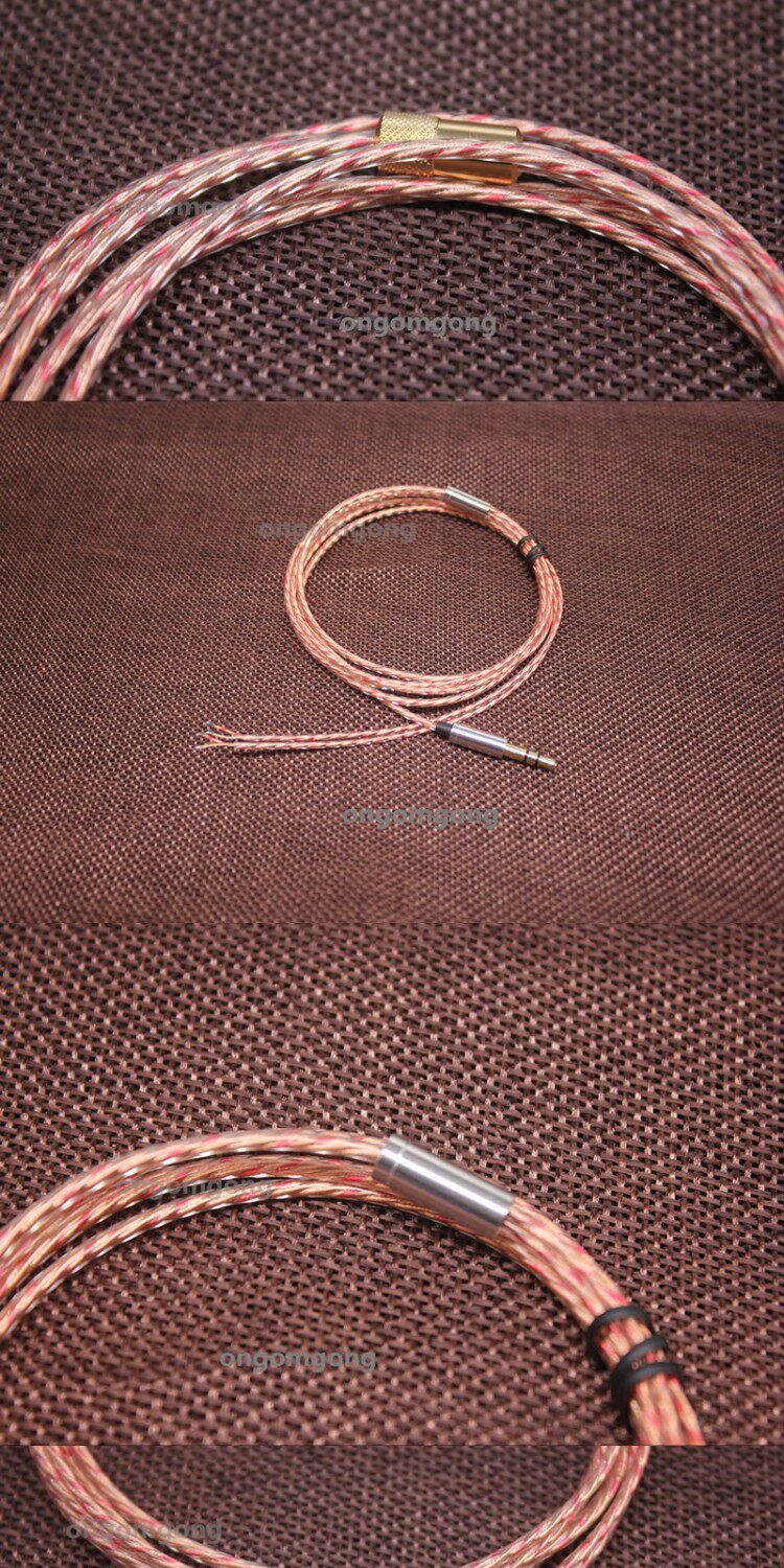 5n单晶铜单根40芯4线160芯diy耳机线材镀金插头成品线材耳机