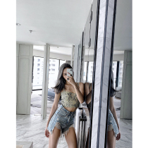 JessXu hot girls Top vest sling womens summer sexy snake sling short vest womens top