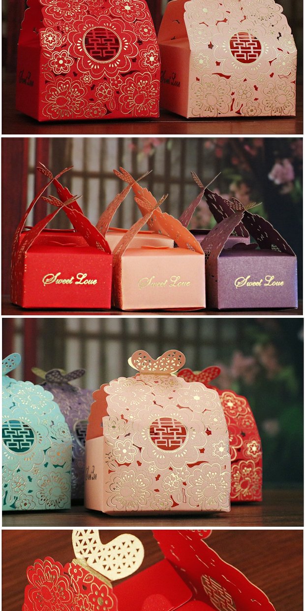 结婚喜糖盒子批发镂空喜糖礼盒个性创意中式婚礼糖盒婚庆用品2018_双