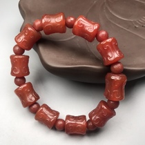 Tibetan genuine natural old agate reprint Sky beads hand string Bamboo Bamboo Bamboo charm bracelet treasure beads rosary beads