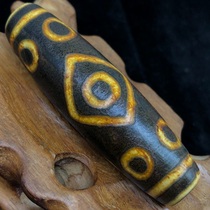 Thirteen-eyed dzi bead pendant pendant agate with high oil patina in Tibet