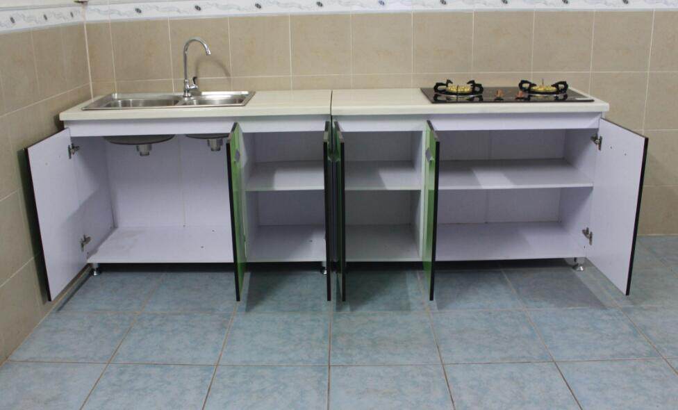 整体橱柜灶台柜人造大理石石英石台面现代简约厨房橱柜餐边柜定制