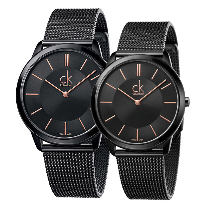 正品ck手表情侣表钢带石英表