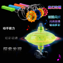 New peculiar track gyro magnetic magic colorful glowing gyro toy hand cranked cool track yo-yo ball hot sale