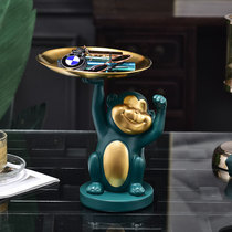 The porch key storage ornaments cute monkey wine cabinet creative home decoration light luxury style Nordic modern art simple
