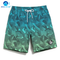  Seaside vacation couple beach pants men quick-drying can go into the water beach suit swimming trunks loose hot spring pants swimming trunks women