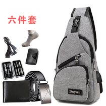 Chest Bag Mens shoulder bag mens shoulder bag Small Satchel female Oxford cloth casual backpack running bag Korean version of tide chest bag