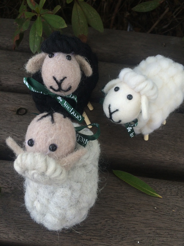 羊毛毡纯手工艺品大羊小羊肖恩 地面桌面摆件装饰 欧式现代高端