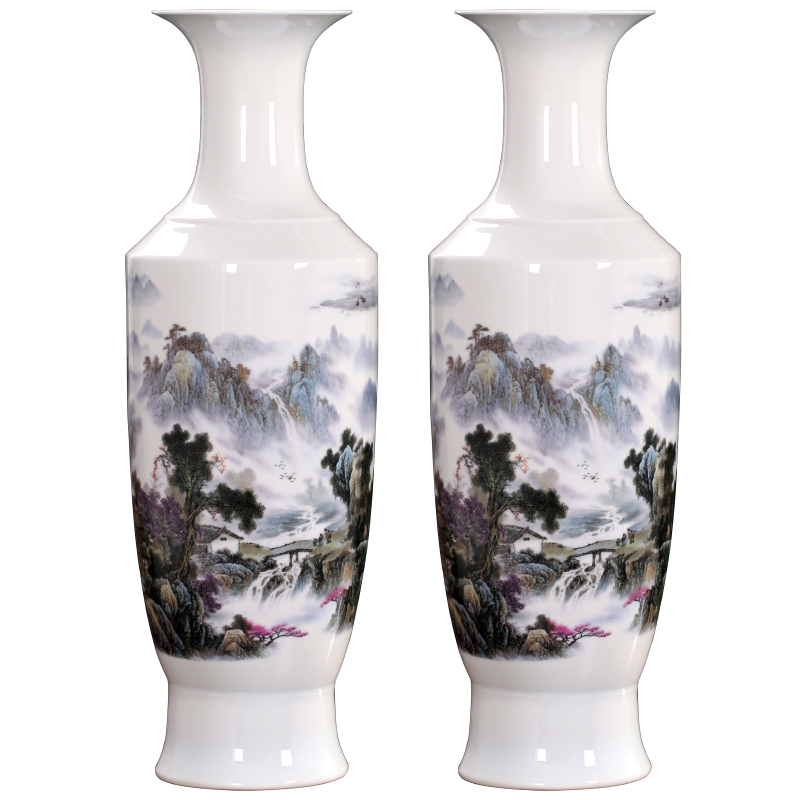 Jingdezhen ceramics I and contracted 70 cm high landing big vase furnishing articles home office sitting room adornment