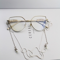 Glasses chain female wings decorative chain halter neck glasses frame ins wind net red sunglasses myopia can match the degree of male tide