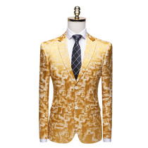 Spring and autumn new foreign trade Mens explosive suit jacket mens business leisure suit wedding groom flower single West