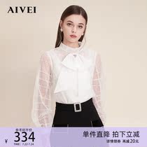 AIVEI Hinca Ai Weiwei Spring New Perspectives Bright Sheet Lace Butterfly Knot Snow-spinning M0560028
