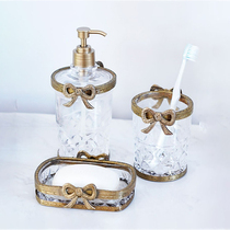 European and American style bathroom Bathroom Wash Suit Pendulum style Bathroom Trays Toothbrush Cup Liquid Bottle Classical Light Lavish Trinkets