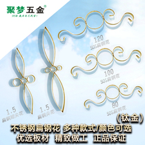 Stainless steel door flower window flower decorative accessories Flat steel flower Thai flower Stair fence European art flower 304#titanium