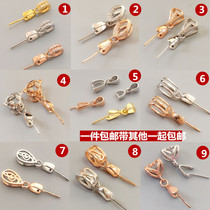 diyS925 pure silver melon seed buckle jade pendant clip button jade buckle clasp head emerald buckle son silver buckle necklace pendant buckle