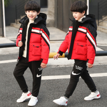 Childrens clothing boys winter cotton clothes thickened jacket 2020 new middle and large childrens childrens quilted jacket boys short cotton clothes tide