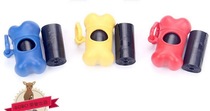 Pet pickup pet stool handling pet simple toilet picker pet garbage bag with trash can 2 rolls