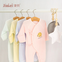 Zinbe pure cotton newborn one-piece clothes baby butterfly clothes Harvest men and women baby full moon climbing