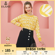 ELAND clothes for early spring Korean version of sweet and beautiful dinghy with lazy casual knit sweater