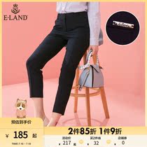 ELAND CLOTHES ROMANCE Casual 100 Lap Suit Long Pants Woman Loose Straight Cylinder Breathable