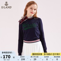 ELAND clothes love early spring sweet ins style sweater womens letter print slim slim sweater